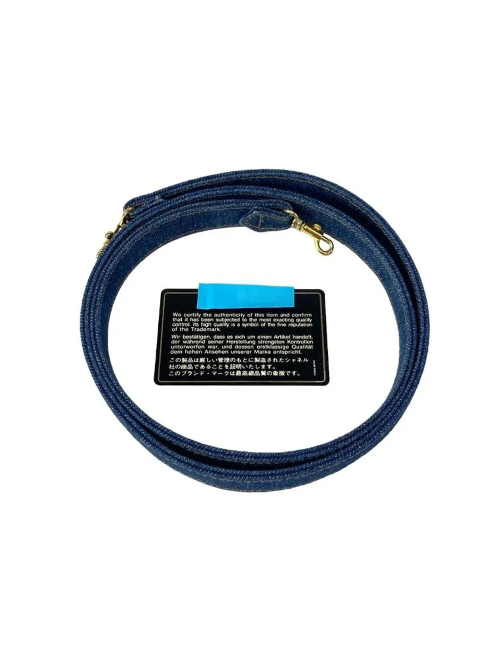 Chanel Vanity Bag Blue CC Logo Gold